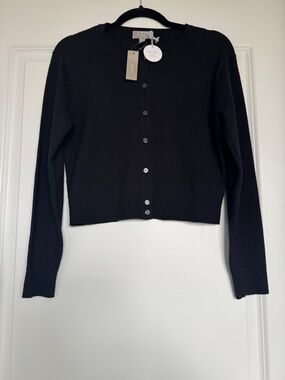 NWT! J. CREW Women’s Featherweight Cashmere Cardigan Jet Black Size XS *see note
